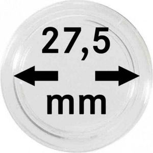 Lindner 2250275P Münzkapseln 27,5 mm, 10er-Packung, z.B. für die deutsche 5 Euro-Sammlermünze Planet Erde