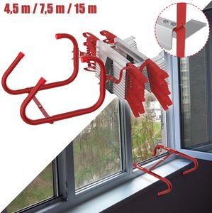 Ognioodporna aluminiowa drabina ratunkowa LZQ 15 m - składana drabina linowa do zastosowań w sytuacjach awaryjnych, udźwig 450 kg, idealna do domu, balkonu i balustrad