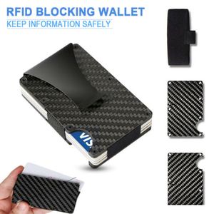 Premium Kreditkartenetui Carbon - Geldklammer NFC & RFID Schutz - Geldbörse Herren 1 bis 15 Kreditkarten | Gratis E-Book