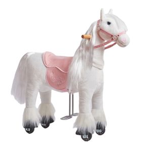 Ponnie Pferd auf Rollen Tiara S mit rosa Sattel