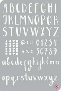 Bullet Journal Schablone "Alphabet", Format 12 x 18 cm