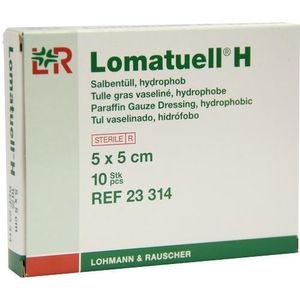 LOHMANN & RAUSCHER Lomatuell H Vaseline Tamponadenstreifen 5 x 5 cm 10 Stück