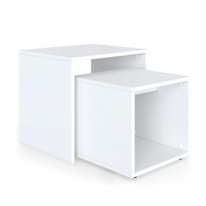 Vicco Couchtisch Set , 45 x 48 cm 2 Teile, Weiß