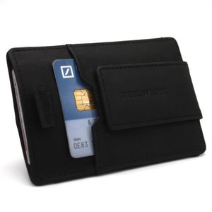 Kreditkartenetui mit Münzfach, Geldklammer und RFID Schutz für bis zu 12 Karten | Geldbeutel aus echtem Leder | Geldbörse mit Kleingeldfach | Portemonnaie mit Geschenkbox | Slim Wallet