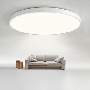 LED Deckenleuchte JDONG 54W warmliches Weiß 3000K Rund Deckenlampe Weiß passend für Wohnzimmer, Schlafzimmer, Keller, Büro, Flur 50cm