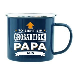 Echter Kerl Emaille Kaffeetasse für den Papa