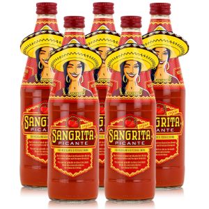 Sangrita Tomatensaft Picante feuriger Drink 0,5L - Flüssiger Snack (5er Pack)