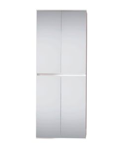 trendteam Garderobe Garderobenschrank Mirror Weiß Melamin 74 x 191 x 34 cm