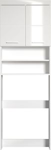 trendteam Bad Waschmaschinenüberbau Amanda Weiß Melamin/Weiß Hochglanz Tiefzieh 63 x 187 x 24 cm trendteam Bad Waschmaschinenüberbau Amanda Weiß Melamin/Weiß Hochglanz Tiefzieh 63 x 187 x 24 cm