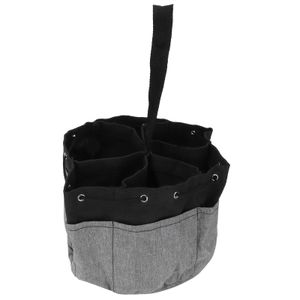 Cocoarm Werkzeug-Aufbewahrungstasche mit 17 Taschen aus Segeltuch, tragbare Gartengerte, Handtaschen-Organizer (schwarz grau)