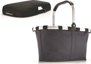 reisenthel SET carrybag Einkaufskorb Korb graphite BK7033 + Cover schwarz BP7003