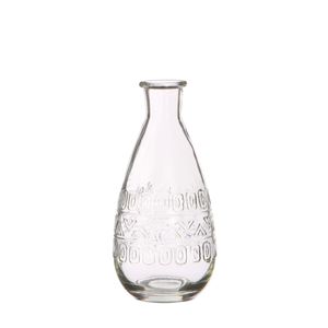 Glasflasche 'Rome', Höhe 15,8cm, Durchmesser 7,5cm, viele Farben zur Auswahl | Glasvase, Farbe:Glasklar