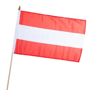 Stock-Flagge Österreich mit Adler 30 x 45, Europa, Stock-Flaggen 30 x 45  cm