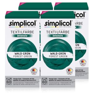 Simplicol Textilfarbe intensiv Wald-Grün - Einfaches Färben (4er Pack)