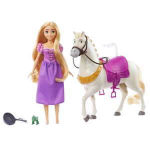 Disney Princess Rapunzel & Maximus Spielfiguren mit Bratpfannenbürste