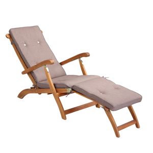 Detex Liegenauflage Deck Chair atmungsaktiv Polsterauflage grau & creme meliert, Farbe:creme meliert