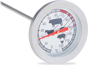 relaxdays Analoges Edelstahl Einstichthermometer relaxdays Analoges Edelstahl Einstichthermometer