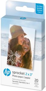 HP Sprocket 5x7,6 cm Premium Zink Sticker Fotopapier (20 Blatt) Kompatibel mit HP Sprocket Fotodruckern