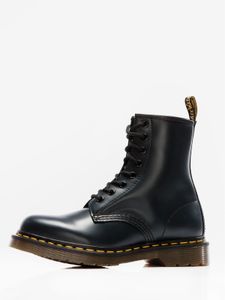 Dr. Martens - 1460 Black Smooth Comfort, 11822006, 8-Loch Leder Stiefel schwarz mit gelber Naht Größe 46 (UK11)