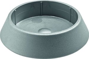 Hettich Fußkappe Ø60 mm silber Kunststoff, 1 Stück