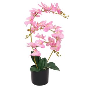 vidaXL Umělá orchidej s květináčem 65 cm růžová