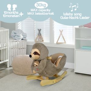 Infantastic® Schaukeltier - Faultier, Plüsch, ab 1 Jahr, für Baby und Kind, Elefant/Einhorn/Faultier/Marienkäfer/Schaf, mit Gurt, Musik, Griff, Fußstütze - Schaukelstuhl, Schaukelspielzeug, Schaukelpferd Infantastic® Schaukeltier - Faultier, Plüsch, ab 1 Jahr, für Baby und Kind, Elefant/Einhorn/Faultier/Marienkäfer/Schaf, mit Gurt, Musik, Griff, Fußstütze - Schaukelstuhl, Schaukelspielzeug, Schaukelpferd