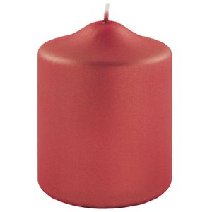 Fink metallic Stumpenkerze Candle rot Paraffin Höhe 10 cm