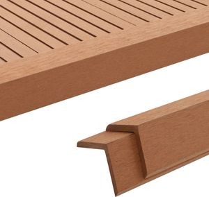 vidaXL Uhlové lišty 5 ks WPC 170 cm svetlohnedé