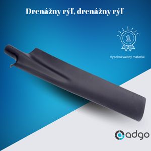 ADGO® Drenážny rýľ Stavebný rýľ Káblový rýľ Kanalizačný rýľ s 90 cm T-rukoväťou