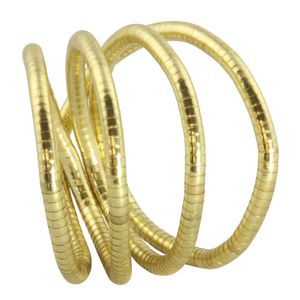Halskette - biegsame Schlangenkette - uni - goldfarben 01 - 6 mm