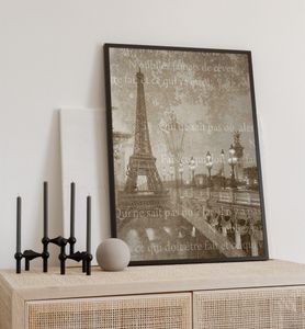 Poster Pariser Eiffelturm, groesse_poster:70x100 cm, groesse_rahmen:birke 70x100 cm