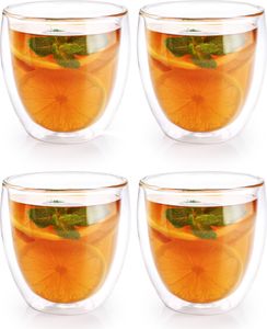 4er Set Mundgeblasene Doppelwandige Thermogläser – Hitzebeständige Latte Macchiato & Kaffeegläser Teeglas, Espresso, Cappuccino 250ml 4er Set Mundgeblasene Doppelwandige Thermogläser – Hitzebeständige Latte Macchiato & Kaffeegläser Teeglas, Espresso, Cappuccino 250ml
