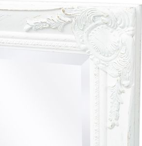 vidaXL Wandspiegel im Barock-Stil 100x50 cm Weiß