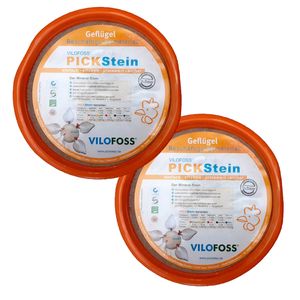 Vilofoss Pickstein MEDIUM 2x8 kg Set 16kg Pickschale Geflügel Hühner Mineral