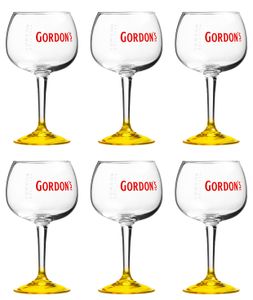 Gordons Gin Tonic Gläser Lemon - 6 Stück