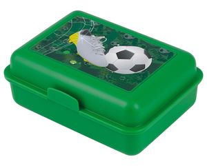 Baagl Brotdose Kinder für Schule – Lunchbox für Jungen, Kindergarten – Jausenbox, Brotzeitbox, Brotbox, Snackbox (Fussball Goal)