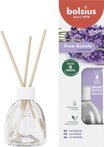 Bolsius True Scents - Vonné tyčinky do izbového difuzéra - Levanduľa - 1 ks - 60 ml - až na 6 týždňov - Domáca vôňa - s prírodnými výťažkami