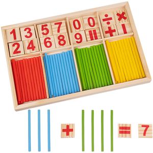 Mathematisches Rechenstäbchen Montessori Spielzeug Zählstäbchen aus Holz Kinder Mathe Spielzeug 22447