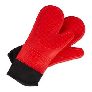 relaxdays unisex Ofenhandschuh rot Einheitsgröße 1 Paar