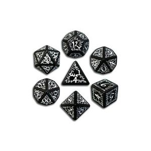 Q-Workshop Elvish - Black & White Dice Set (7)
