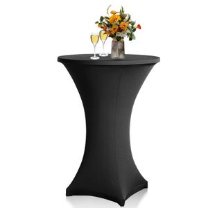 Yakimz obal na barový stôl elastický obal na barový stôl bistro stôl čierny Ø 80 cm