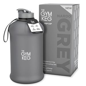 THE GYM KEG 2.2L Gym Wasserflasche mit Tasche und Griff Wiederverwendbare Sport Wasserflasche Fitness Workout Yoga Ökologisch BPA Frei