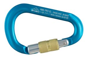HMS Karabiner | Stubai Karabiner mit Schraubverschluss, Schraubkarabiner zum Klettern, Kletter-Karabinerhaken, Sicherungskarabiner zum Bergsteigen, Türkis