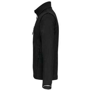 Kariban ProAct pánska softshellová bunda 3-vrstvová softshellová bunda s odnímateľnými rukávmi PA323 Black Black 5XL