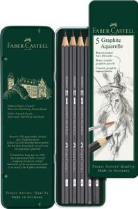 FABER-CASTELL Bleistift GRAPHITE AQUARELLE 5er Etui