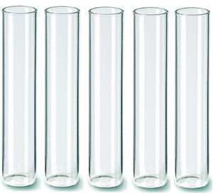Reagenzgläser mit Flachboden, aus Glas, 5er Set, Dekoration Glaswaren, Größe:30mm x 150mm