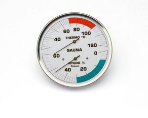 Sauna-Hygrotherm mit 160 mm Skala Sauna-Hygrotherm mit 160 mm Skala