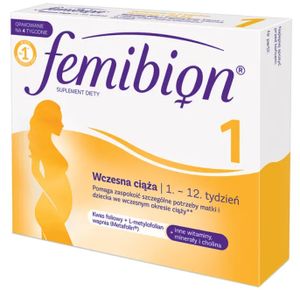 Femibion 1 Plánovanie a Prvé Týždne Tehotenstva 28 tabliet Na 4 Týždne Kyselina Listová