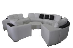Runde Eck Sofa Couch Polster XXL Big Rund Couchen Wohnlandschaft UForm Sofas USB