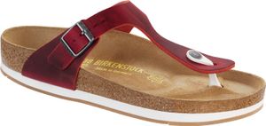 Birkenstock Gizeh 847491  red Fettlerder  Damen Pantoletten, Weite:Normal, Größe:37